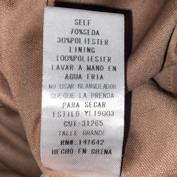 Scrap-Work Silk (70%) Size Large Brown Romper Shorts Embroidery On Hem - Picture 12 of 12